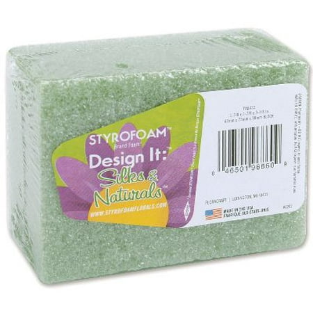 2.93-Inch by 1.93-Inch Floracraft FAD32 Styrofoam Disc Arranger Green
